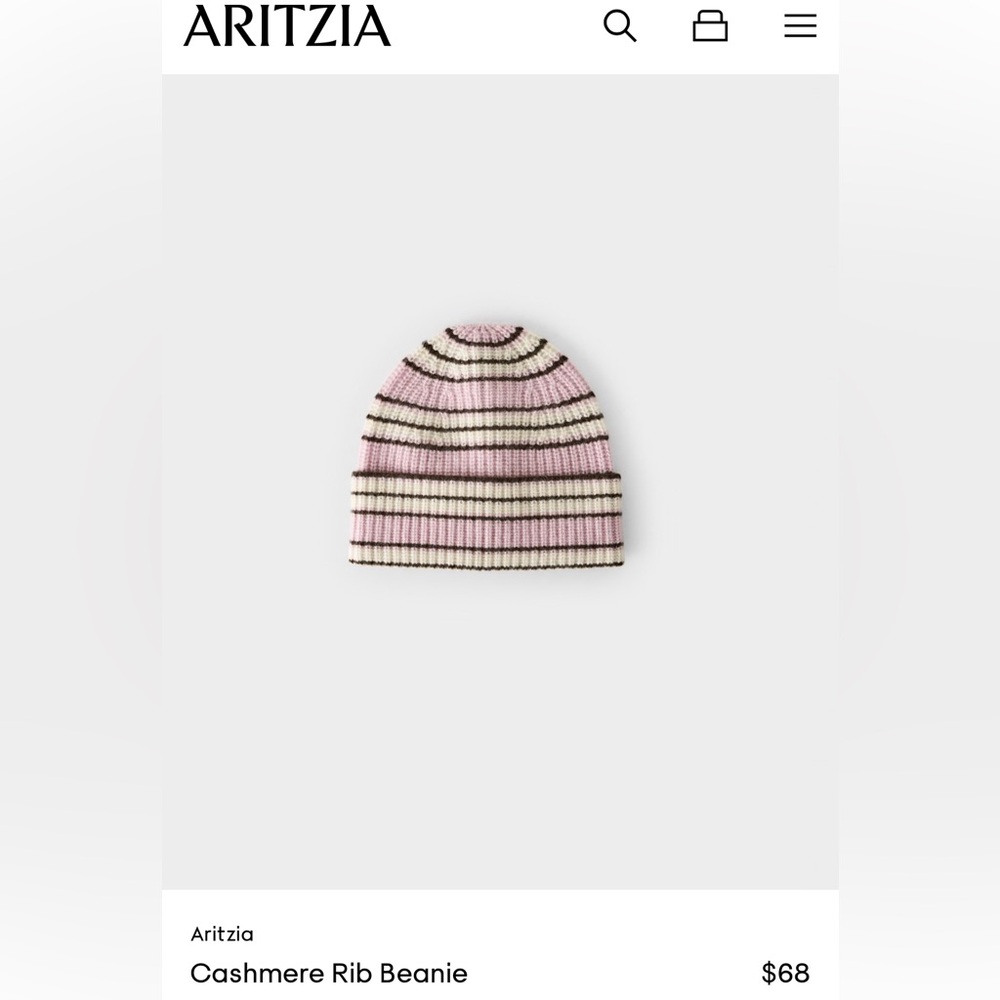 NWT Aritzia
Cashmere Rib Beanie